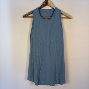 Shebird Freedom Tank Top Built In Bra Blue Active Yoga Gym Athleisure